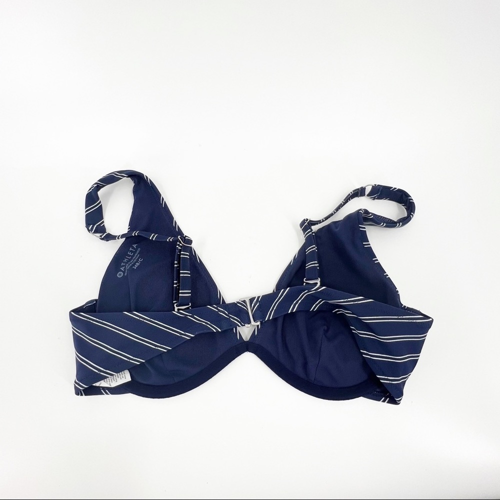 ✅ Athleta Piha TOP NAVY/WHITE STRIPED SIZE 34 B/C - Picture 3 of 4